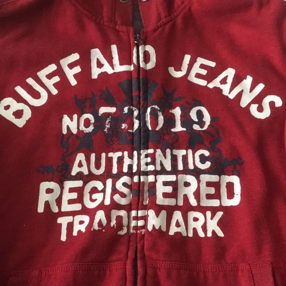 Jeans by Buffalo zip front mens Hoodie - Picture 3 of 7